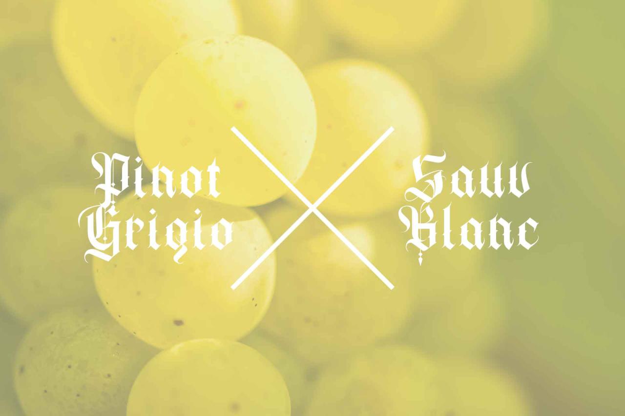 Pinot Grigio vs Sauvignon Blanc.