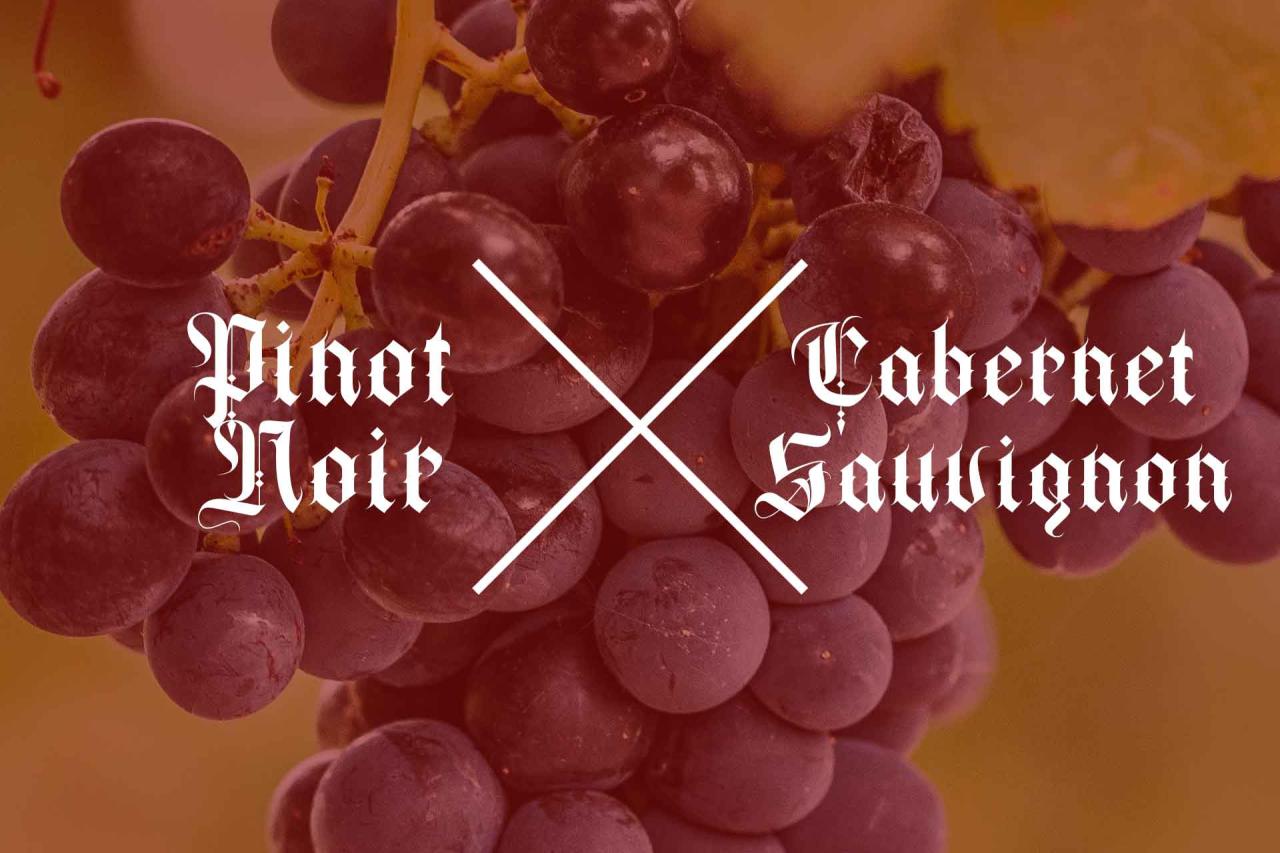 Pinot Noir vs Cabernet Sauvignon.
